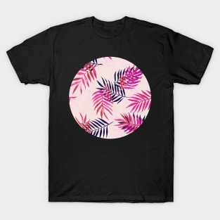 Pink Palm Pattern T-Shirt